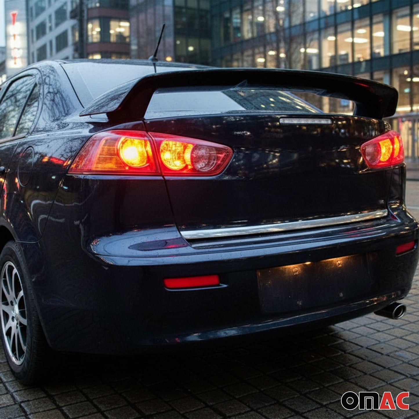 Kofferraumleiste Heckleiste für Mitsubishi Lancer 2007-2017 Edelstahl Chrom