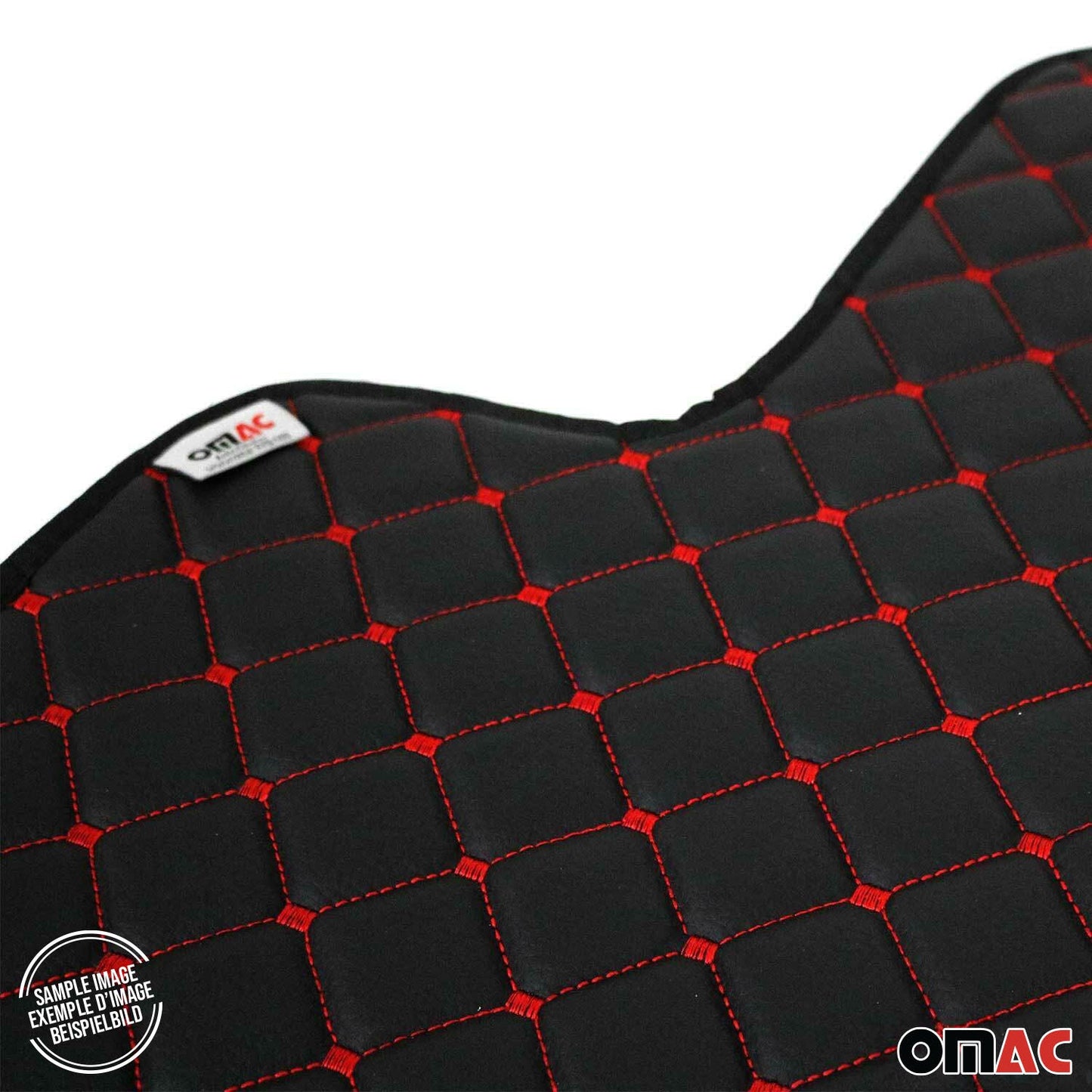 Fußmatten Leder Automatten für Land Rover Sport 2005-2013 Schwarz Rot 4x