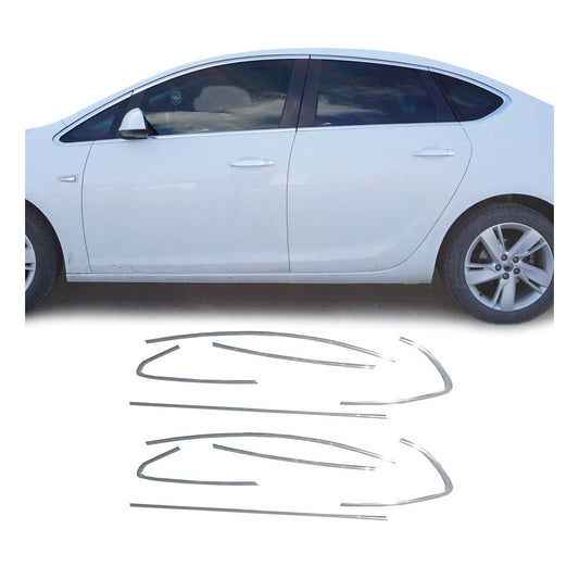 Fensterleisten Zierleisten für Opel Astra J 2010-2015 Stufenheck Edelstahl 12tlg