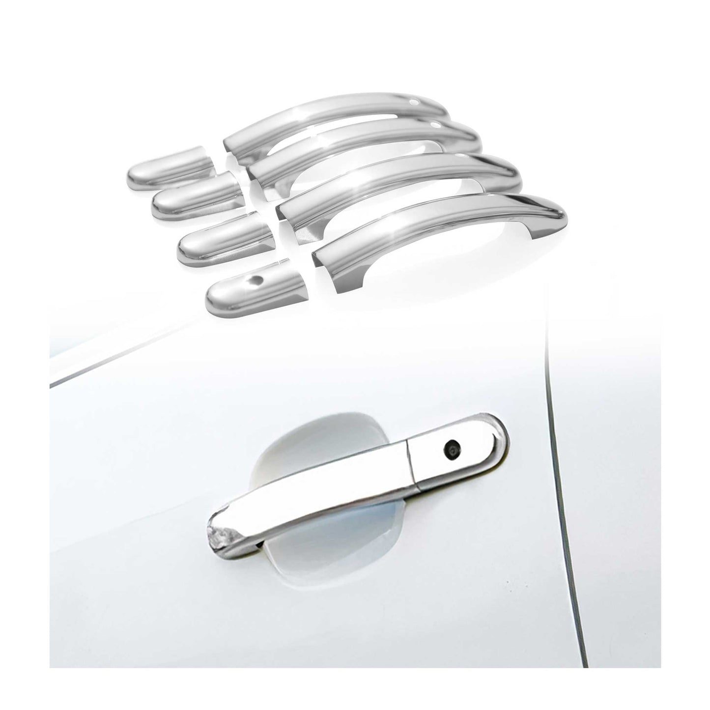 Türgriff Blende Türgriffkappen für Ford Fusion 2002-2012 4-Tür Edelstahl 8x