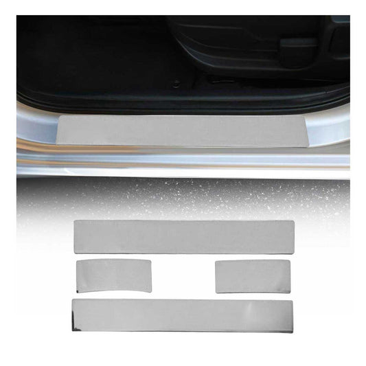 Protecții prag uși pentru Opel Crossland X 2017-2025, oțel inoxidabil, argintiu, 4x