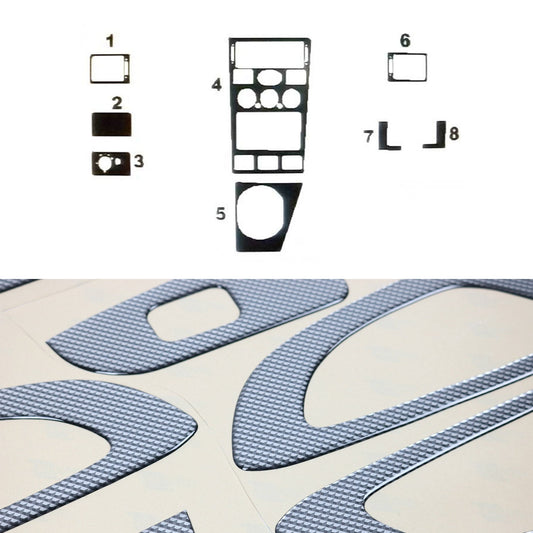 Ornamente interioare cockpit pentru Ford Mondeo mk3 2000-2003, aspect carbon, 8 bucăți