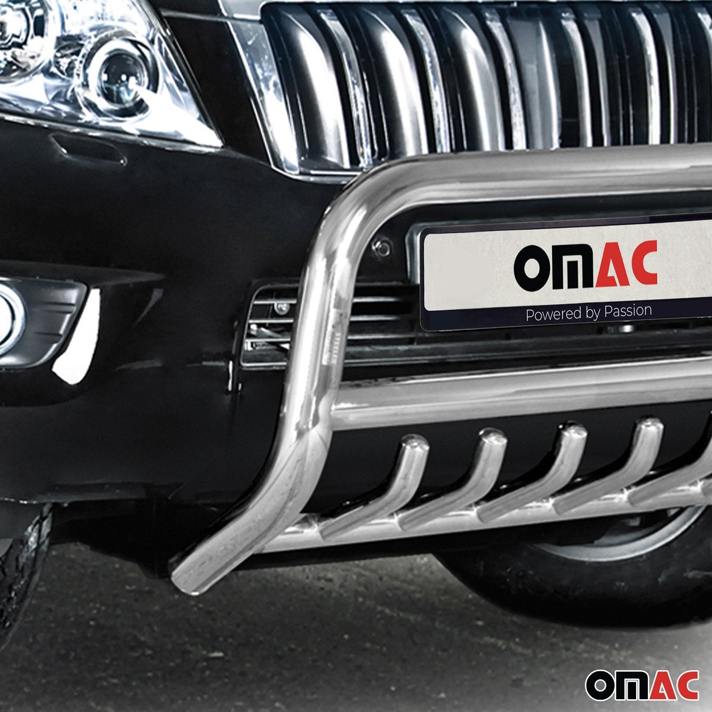 Bară de protecție/buton față pentru Toyota Land Cruiser 150 2010-13, omologată ABE, oțel, argintiu