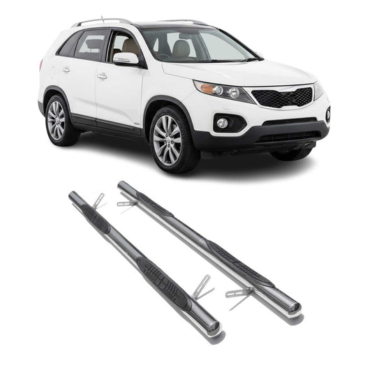 Edelstahl Trittbretter Schwellerrohre für Kia Sorento 2009-2013 Edelstahl Silber