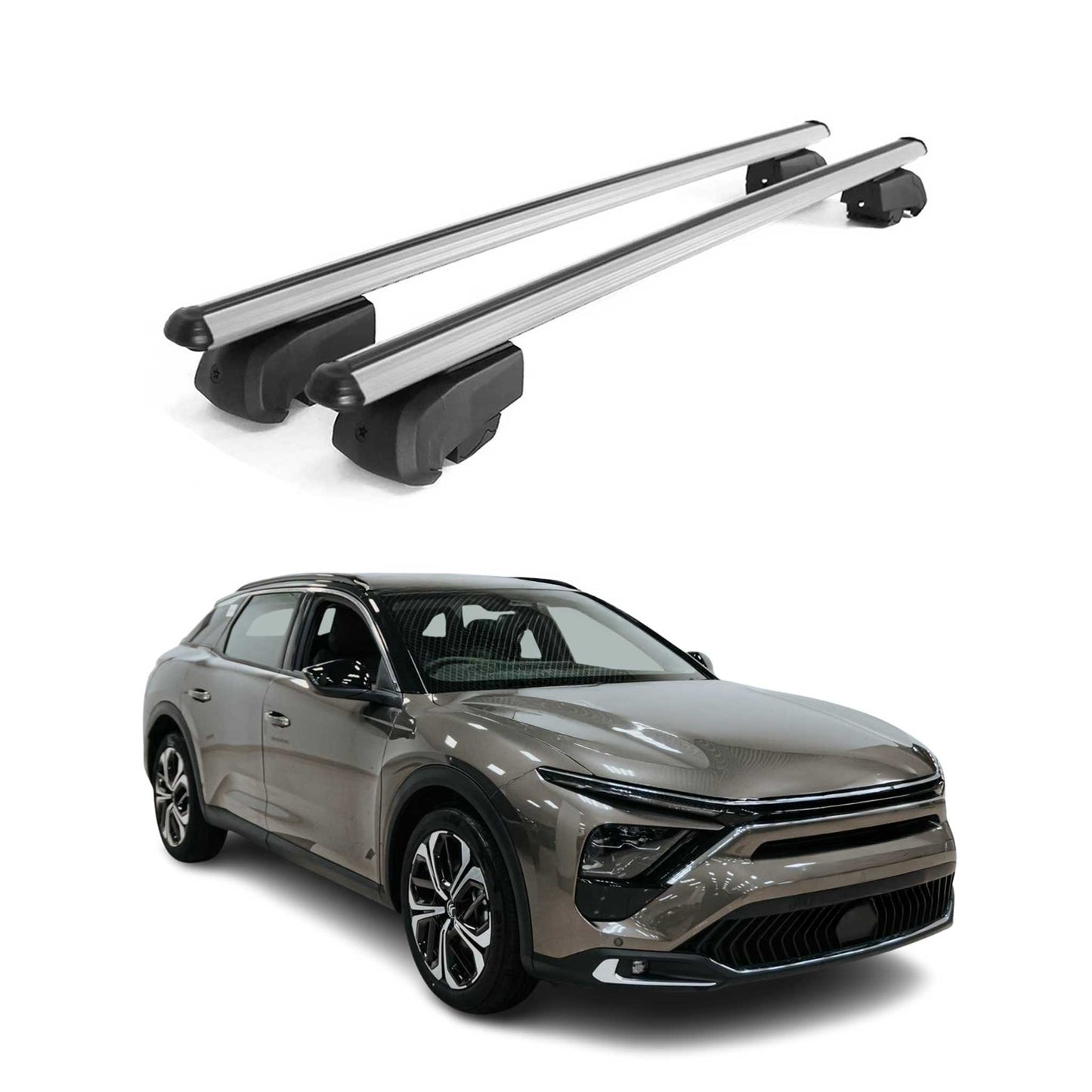 Dachträger Grundtäger für Citroen C5 X 2022-2025 75kg Alu Silber 2 tlg