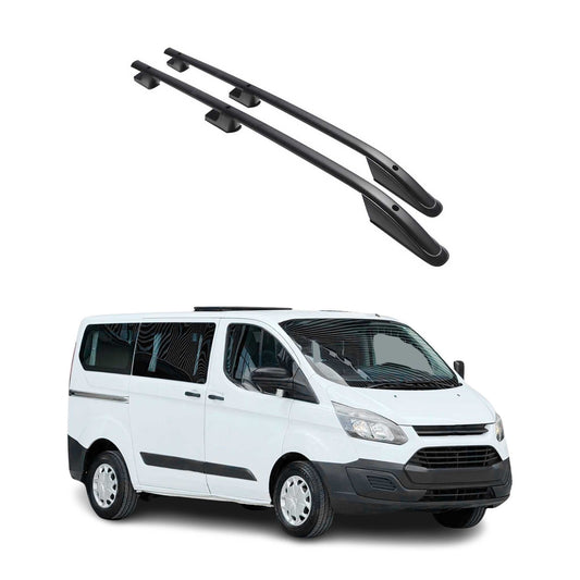 Alu Dachreling für Ford Transit Tourneo Custom 2012-2024 Kurzer ABE Schwarz