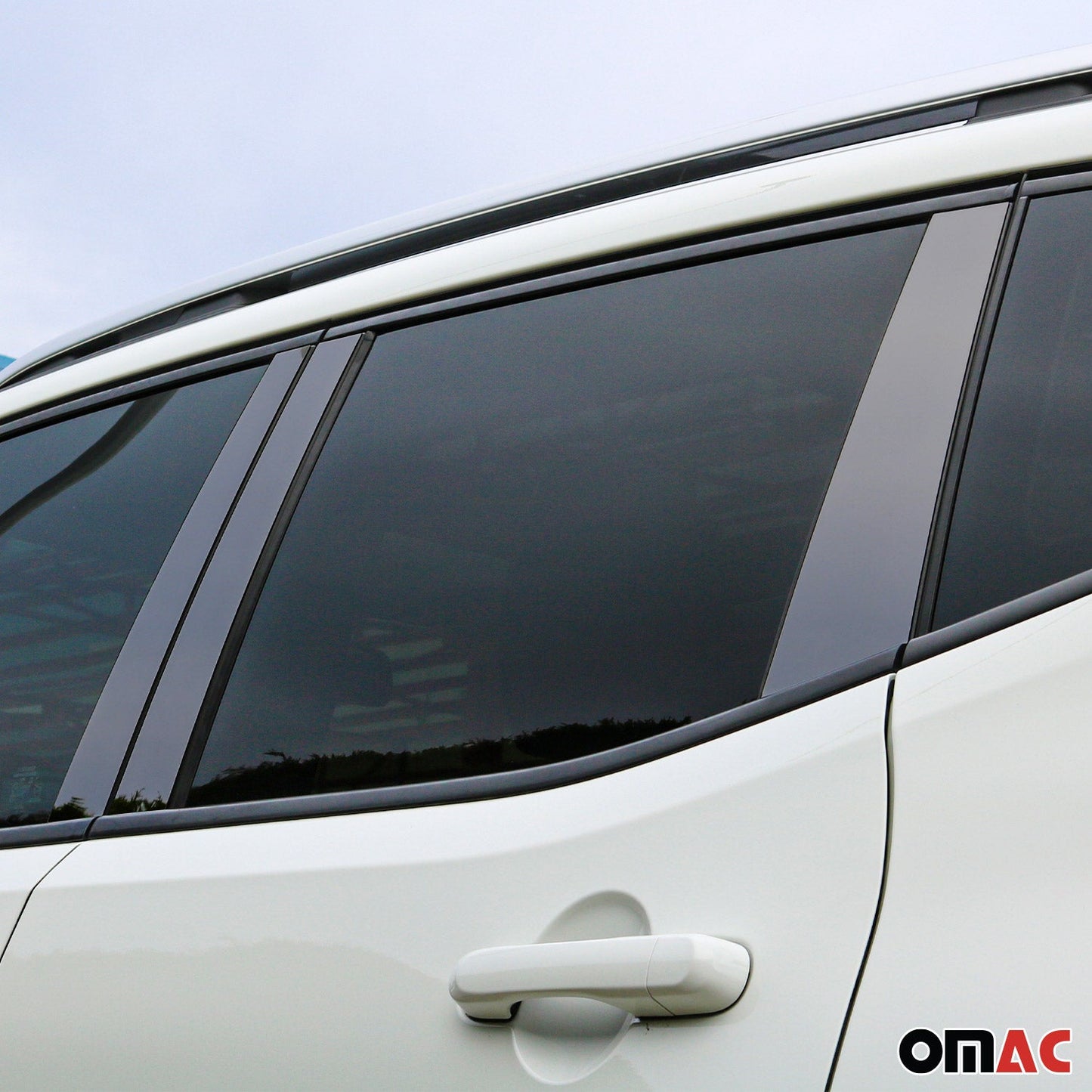 B-Säule Türsäulen Verkleidung für Jeep Renegade 2014-2021 Edelstahl Dunkel 6tlg