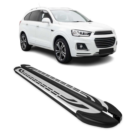 Trittbretter Schweller Seitenbretter für Chevrolet Captiva 2019-2025 Schwarz Alu