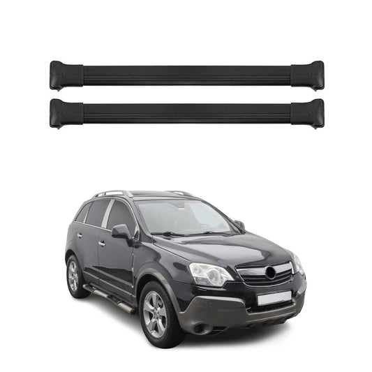 Portbagaj de plafon pentru Opel Antara 2006-2015 75kg aluminiu negru 2 buc