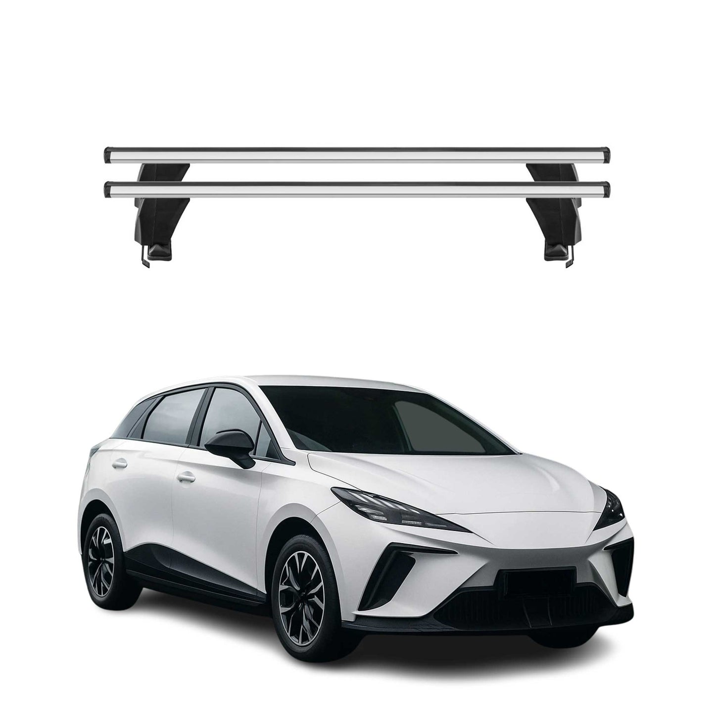 Bagażnik dachowy Menabo do MG MG4 2022-2025, aluminiowy, szary, 2-częściowy