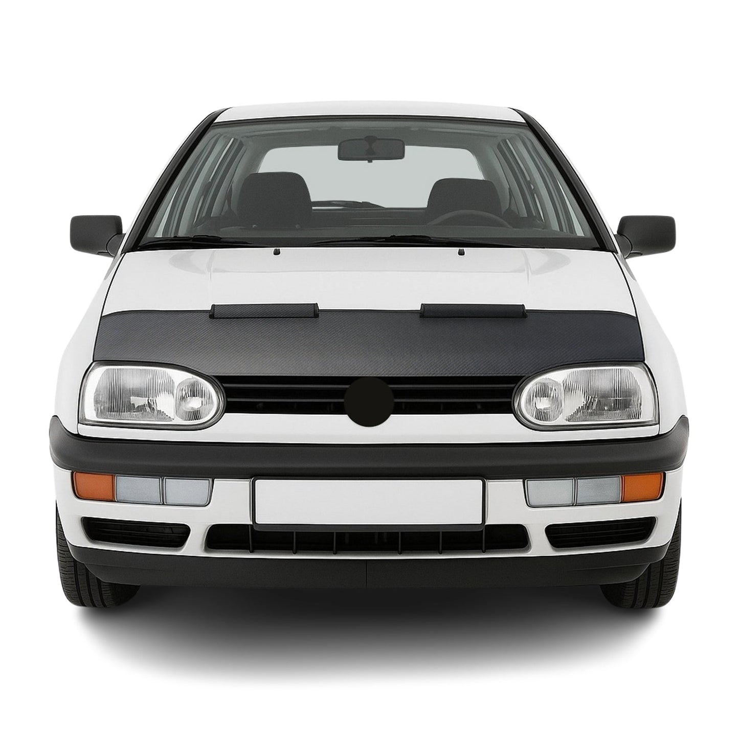 Protecție capotă anti-ciobire pentru VW Golf 1991-1999, aspect carbon, jumătate din caroserie