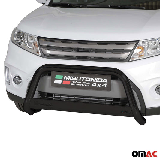 Frontbügel Frontschutzbügel für Suzuki Vitara 2015-2018 ø63mm Edelstahl Schwarz