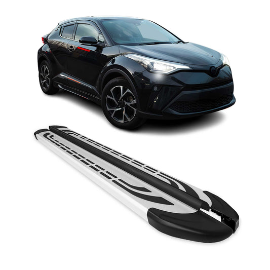 2016-2023 Toyota C-HR Trittbretter Seitenschweller Seitenbretter Alu 2 tlg