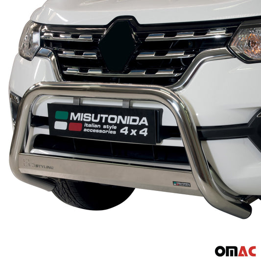 Frontbügel Frontschutzbügel für Renault Alaskan 2017-2021 ø63mm Edelstahl Silber