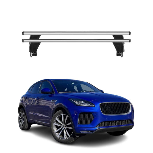 Bagażnik dachowy Menabo do modelu Jaguar E-Pace 2017-2025, 50 kg, aluminiowy, srebrny, 2-częściowy