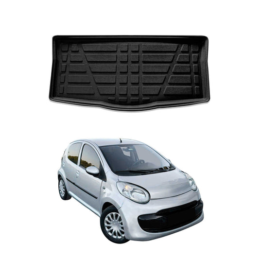 Kofferraumwanne Laderaumwanne für Citroen C1 2005-2014 3tür Gummi TPE Schwarz
