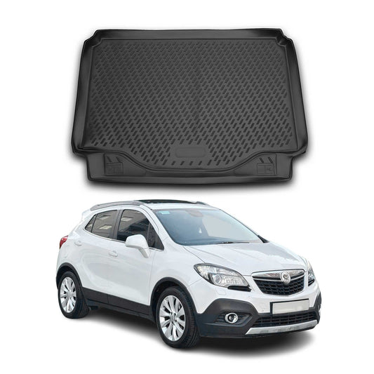 Kofferraummatte Kofferraumwanne für Opel Mokka 2012-2020 Gummi TPE Schwarz