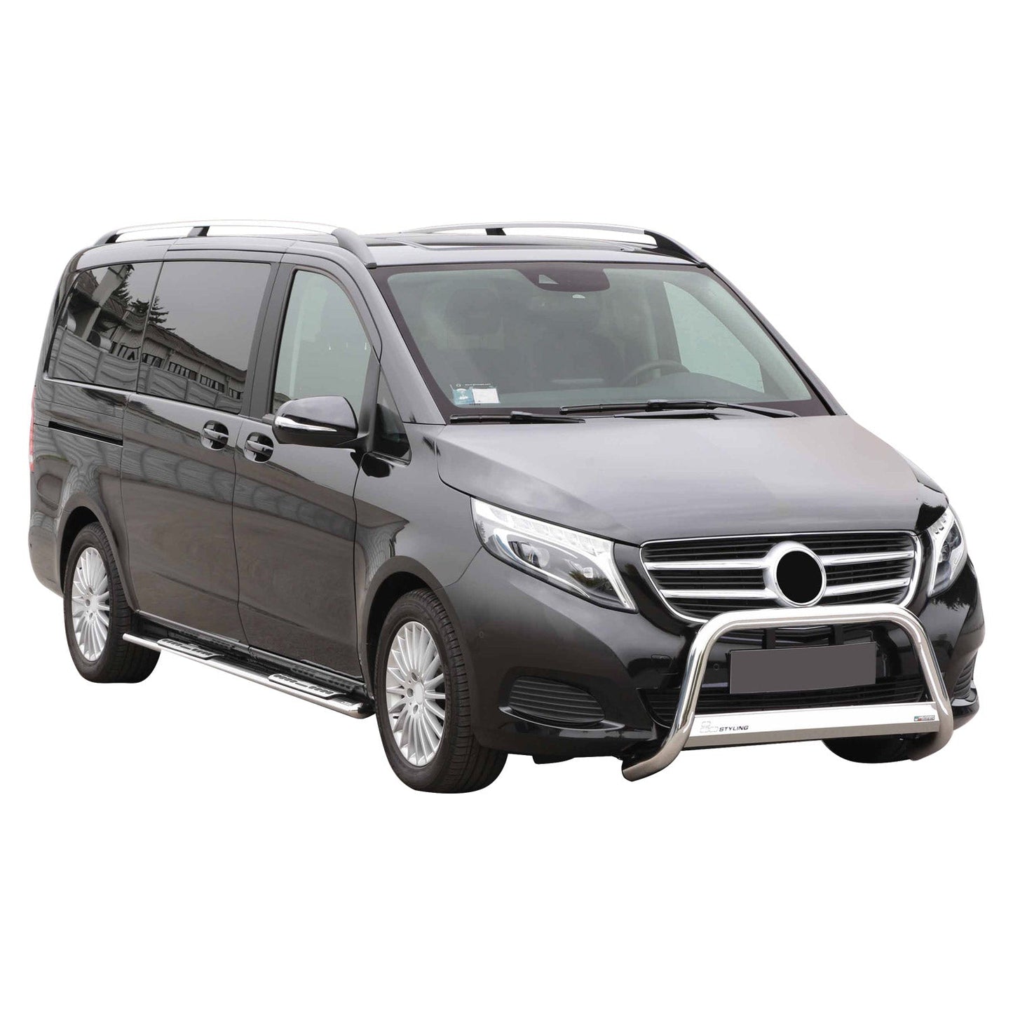 Bară de protecție/buton față pentru Mercedes Class 2014-2019, ø63mm, oțel, argintiu