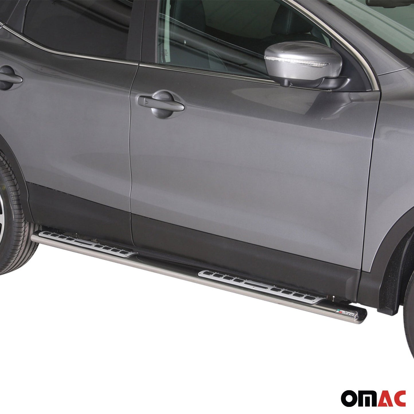 Praguri/praguri laterale din oțel inoxidabil pentru Nissan Qashqai 2014-2021, argintii