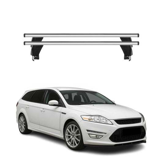 Menabo Dachträger für Ford Mondeo Liftback Turnier 2007-2014 50kg Alu Grau 2x
