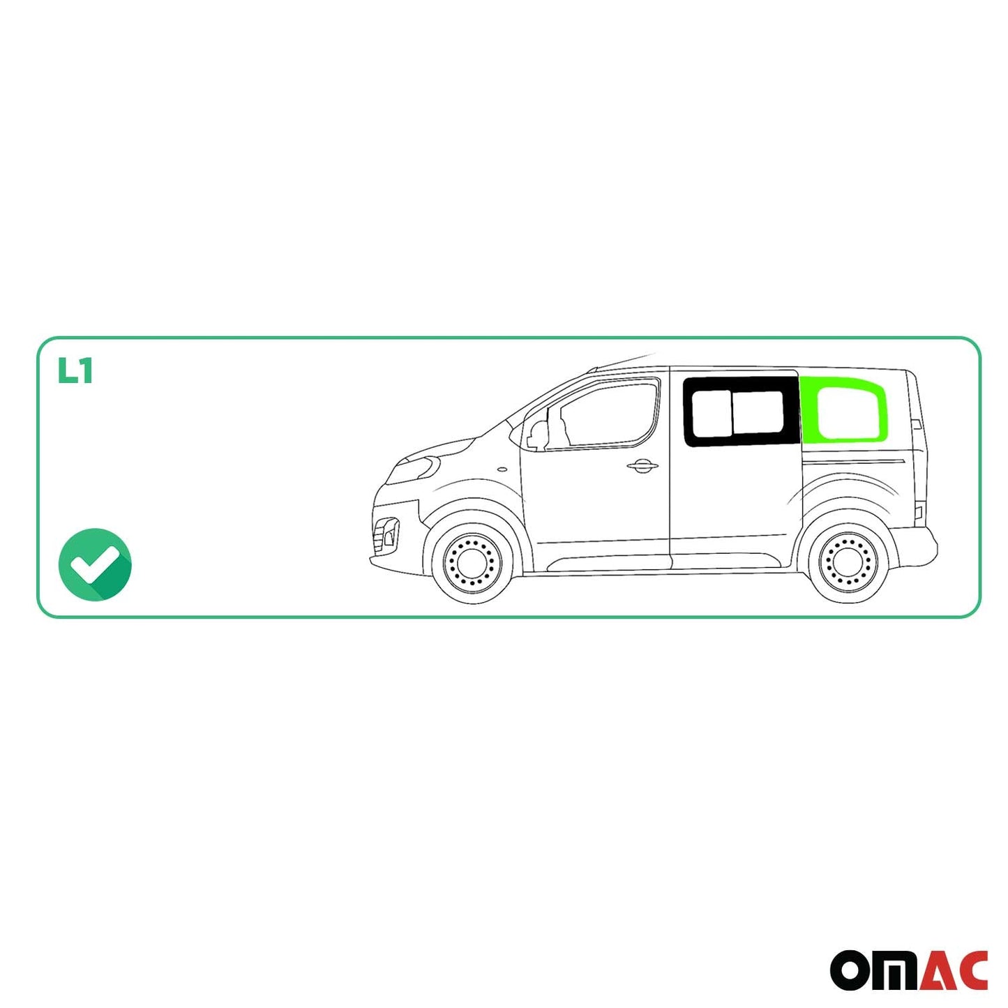 Seitenfenster Auto Seitenscheibe für Citroen Jumpy 2017-2025 Links Schiebetür L1