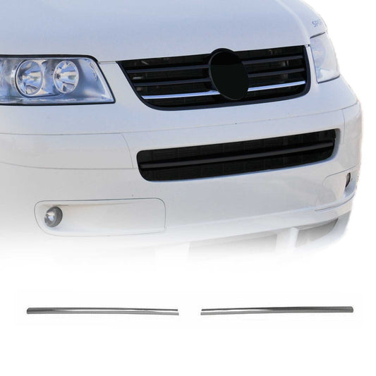 Benzi decorative grilă auto pentru VW Transporter T5 2003-2010, crom-argintiu, 2x