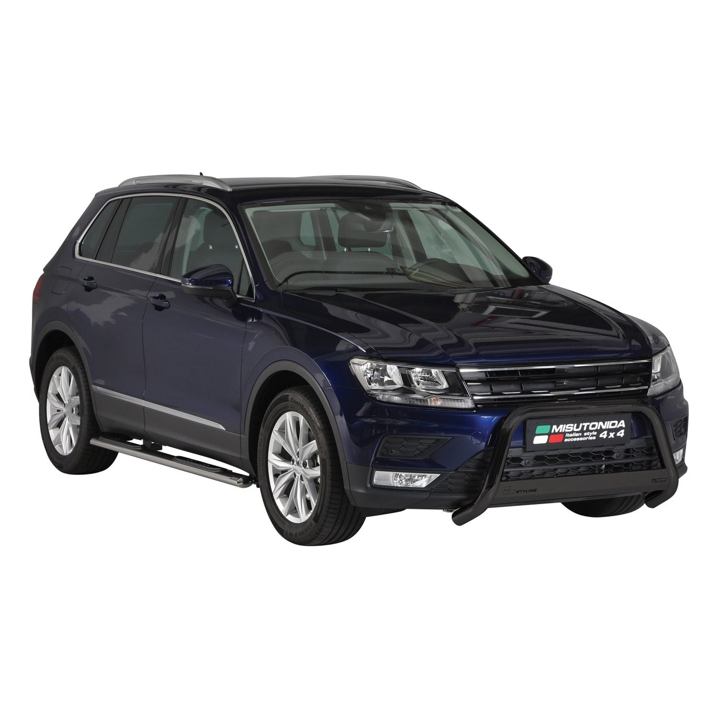 Bară de protecție/buton față pentru VW Tiguan Allspace 2016-2024 ø63mm oțel negru