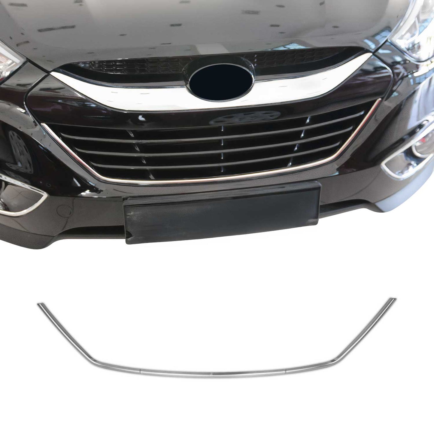 Benzi decorative grilă auto pentru Hyundai ix35 2010-2015, crom periat, 1 bucată