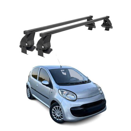 Menabo Dachträger Grundtäger für Citroen C1 2005-2022 50kg Stahl Schwarz 2 tlg