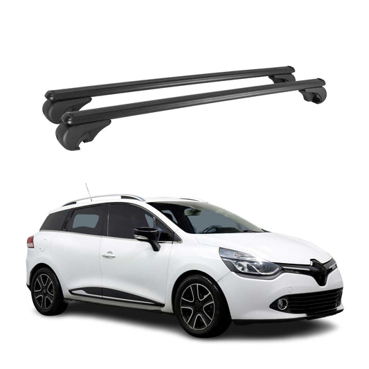 Dachträger für Renault Clio Grandtour 2012-2019 Gepäckträger Alu Schwarz 2x