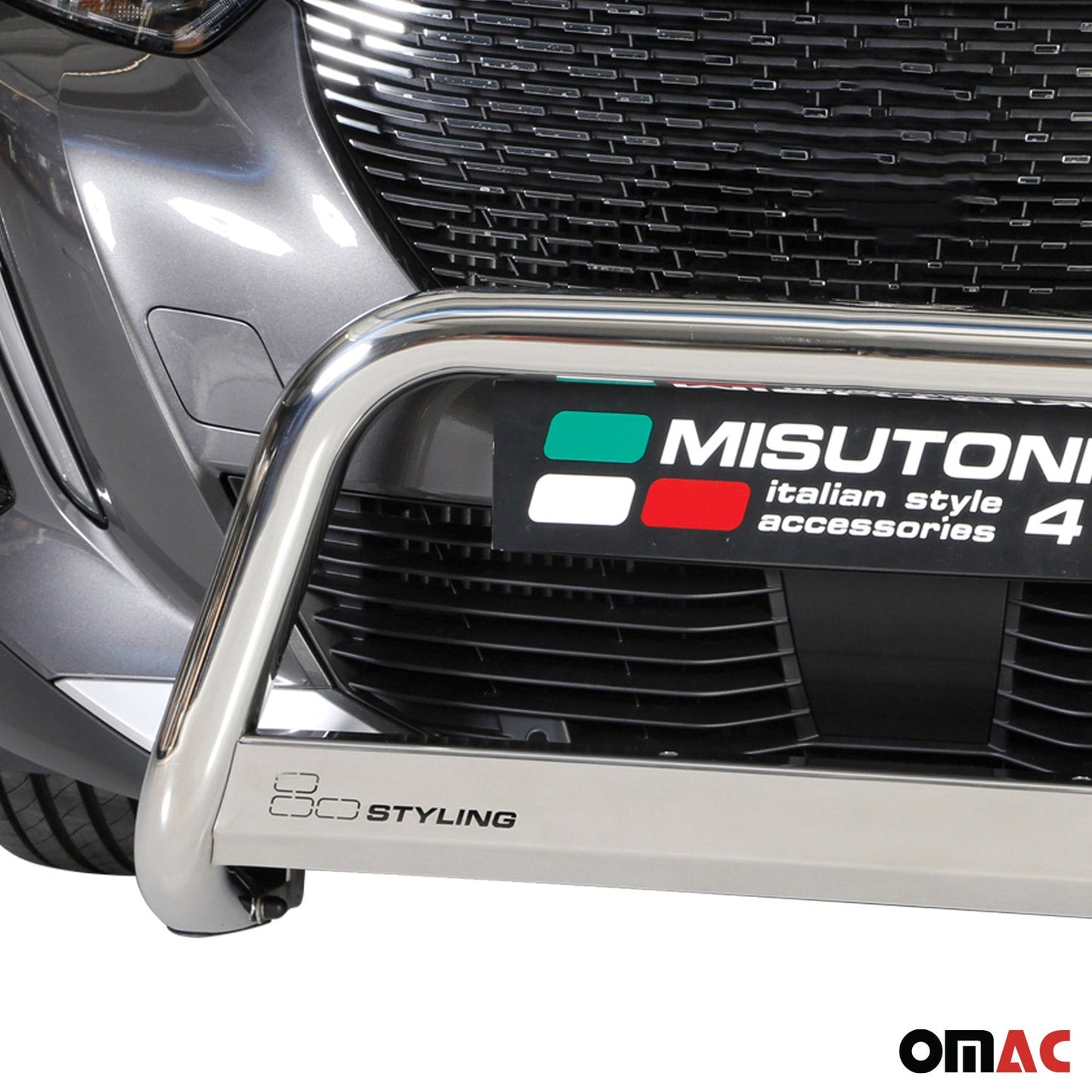 Bară de protecție/buton față pentru Peugeot 2008 2020-2025 ø63mm oțel argintiu protecție