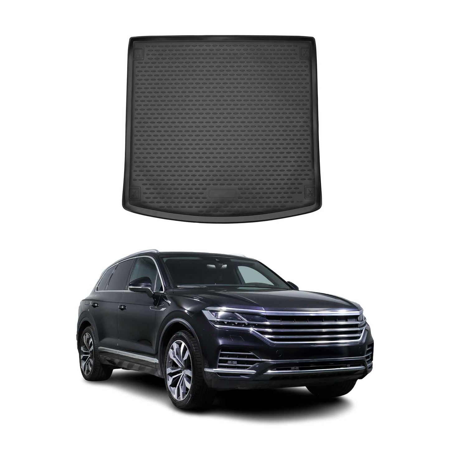 Kofferraummatte Kofferraumwanne für VW Touareg 2018-2021 Gummi TPE Schwarz
