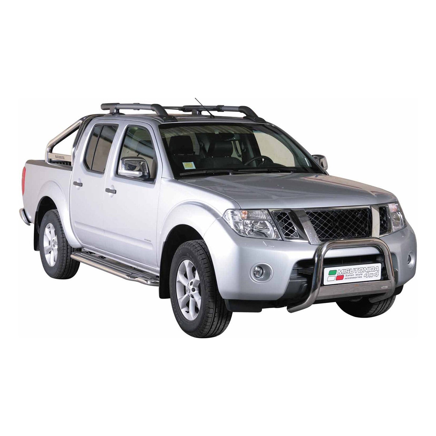 Frontbügel Frontschutzbügel für Nissan Navara 2010-2014 ø63mm Stahl Silber