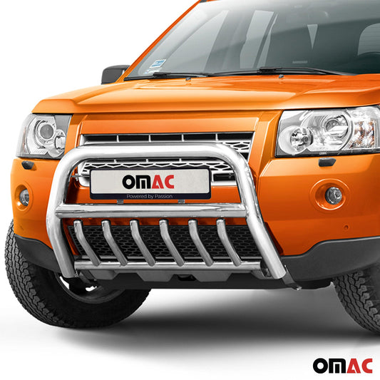 Bară de protecție/buton față pentru Land Rover Freelander 2007-2014, omologată ABE, oțel, argintiu