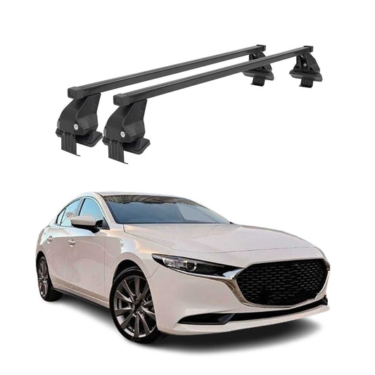 Menabo Dachträger Grundtäger für Mazda 3 BP 2019-2025 50kg Stahl Schwarz 2 tlg