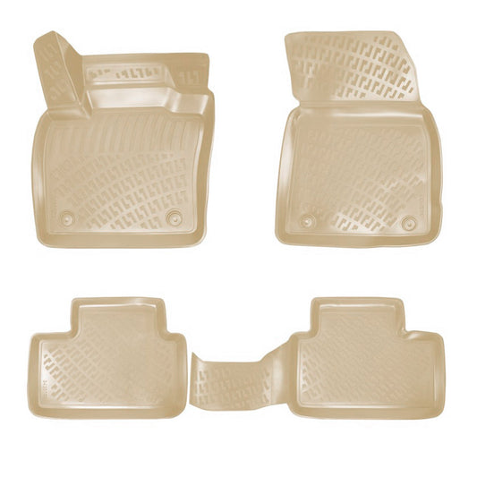 2017-2025 Volvo XC40 Fußmatten Zuschneidbar TPE Beige 4 tlg