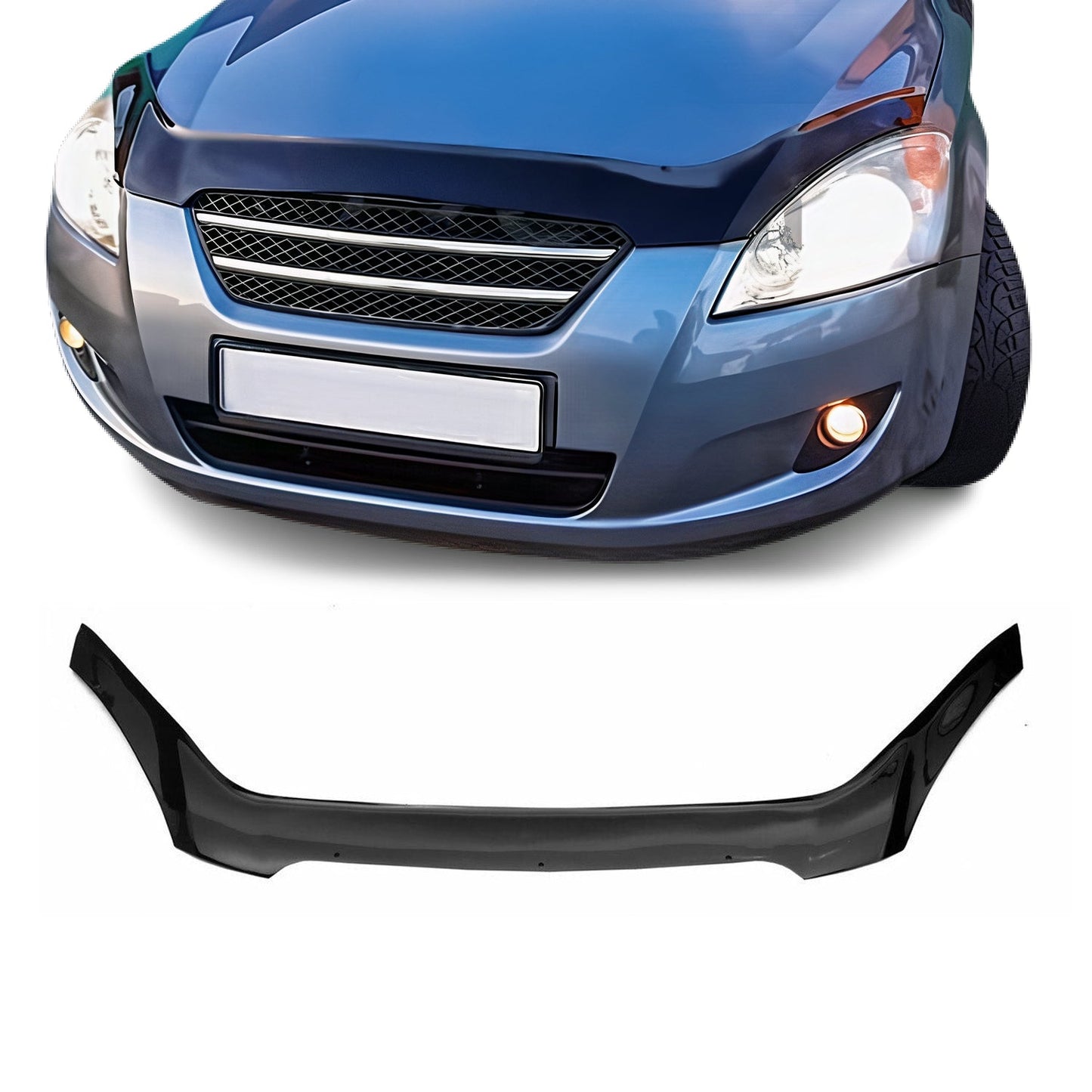 Motorhaube Deflektor Insekten Steinschlagschutz für Kia Ceed 2006-2010 Dunkel