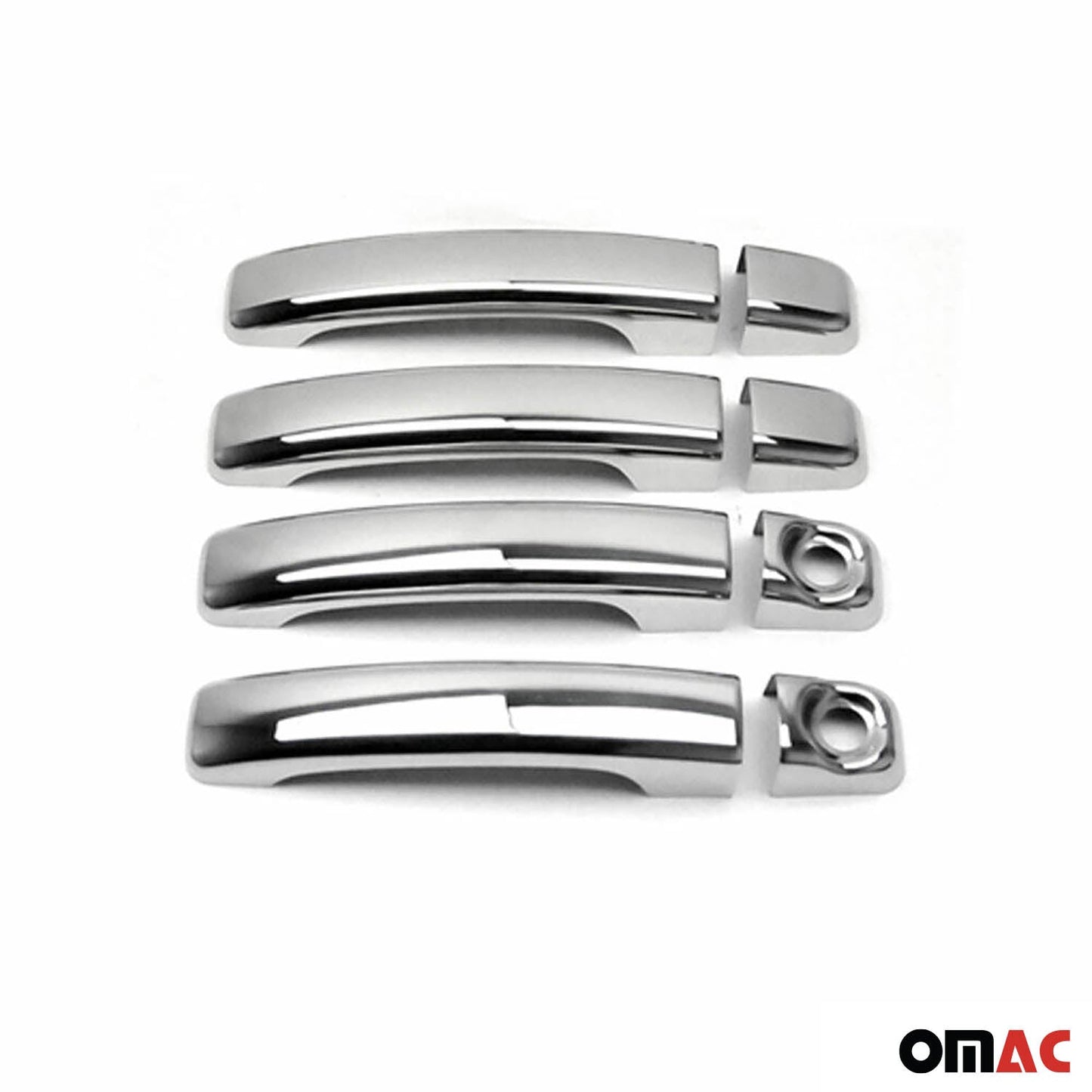 Ornamente mâner ușă, capace mâner ușă pentru Opel Vivaro 2014-2019, oțel inoxidabil, argintiu, 8 bucăți