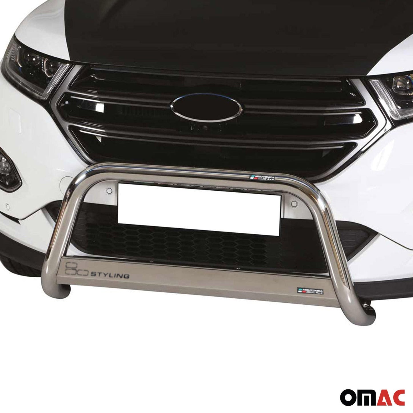 Bară de protecție/buton față pentru Ford Edge 2014-2018, ø63mm, oțel, argintiu, protecție