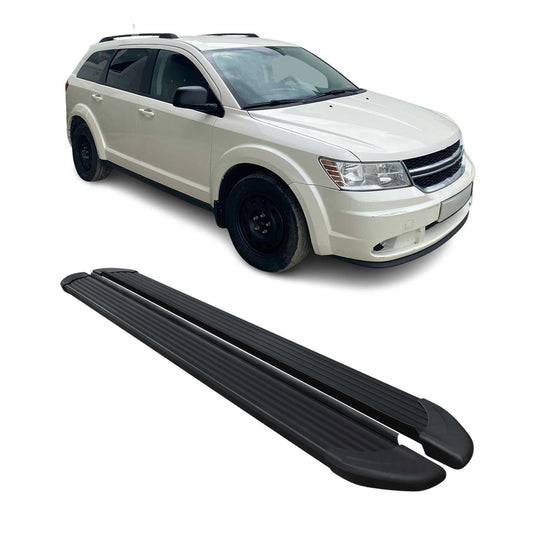 Seitenschweller Trittbretter Schweller für Dodge Journey 2009-2020 Alu Schwarz