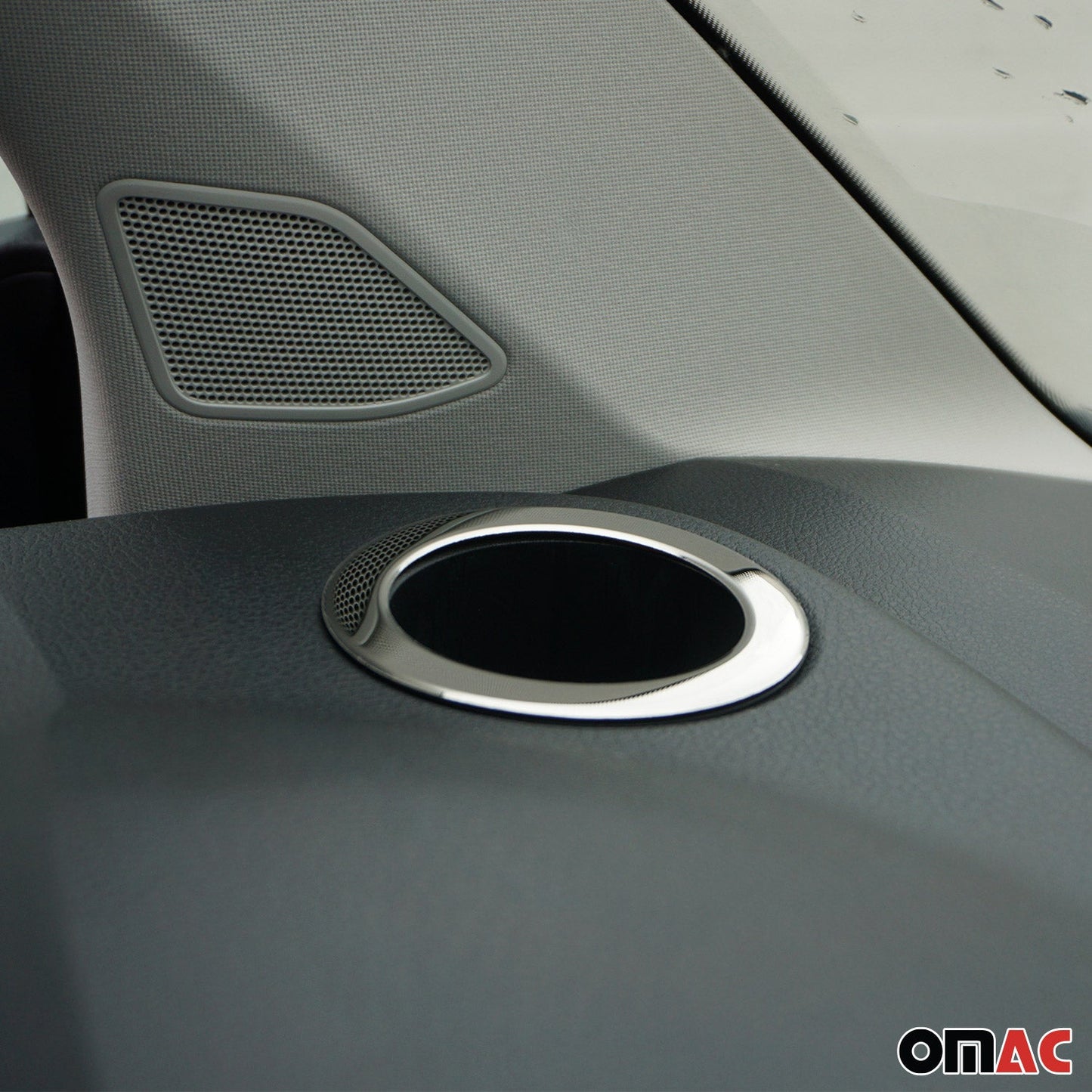 Cadru suport pahare pentru VW T6 T6.1 Transporter 2015-2024, cromat, 2x