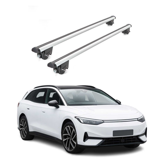 Dachträger Grundtäger für VW ID.7 Tourer 2024-2025 100kg Alu Silber 2 tlg ABE