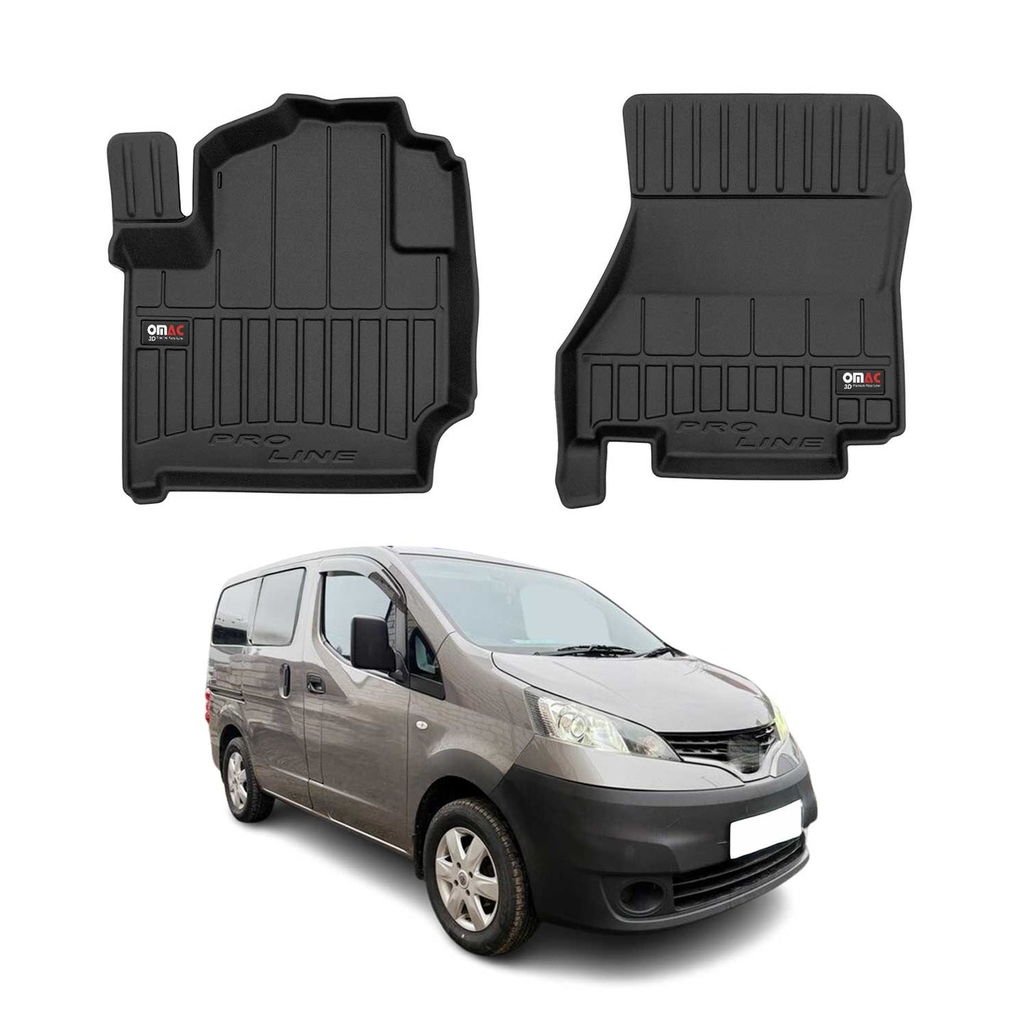 Covorașe auto Nissan e-NV200 2014-2025, TPE, negre, 2 buc.