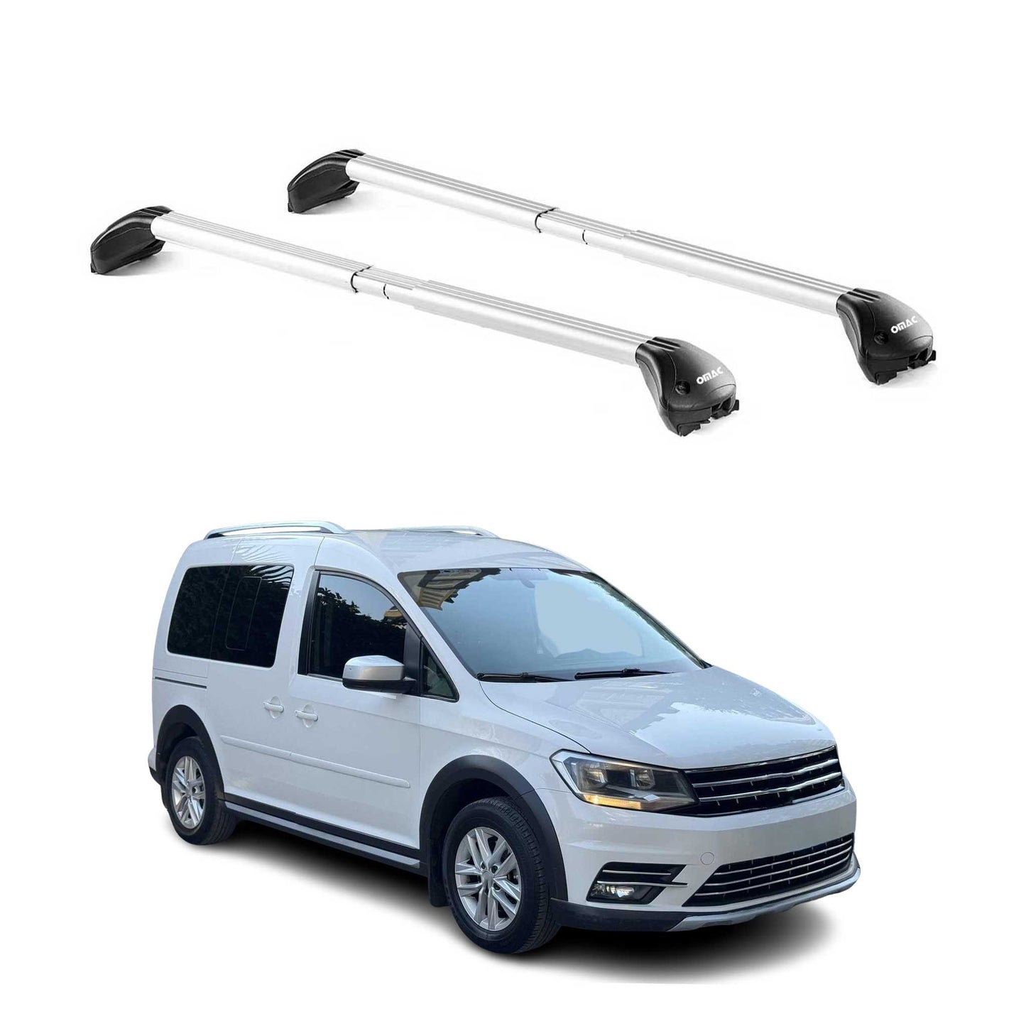 Dachträger Grundtäger für VW Caddy Alltrack 2015-2019 5 tür 100kg Alu Silber ABE