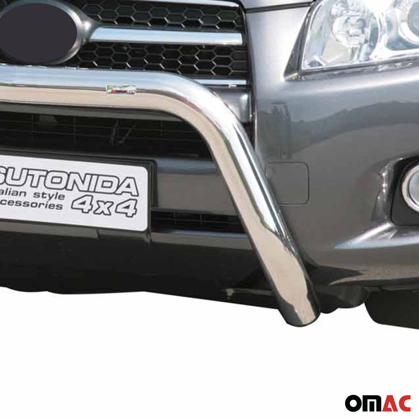 Bară de protecție/buton față pentru Toyota RAV4 XA30 2009-2010 ø76mm oțel argintiu