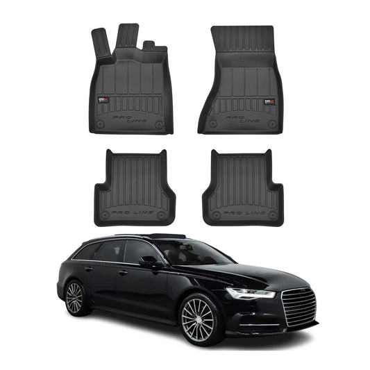 2010-2018 Audi A6 Avant Kombi Limo Fußmatten TPE Schwarz 4 tlg