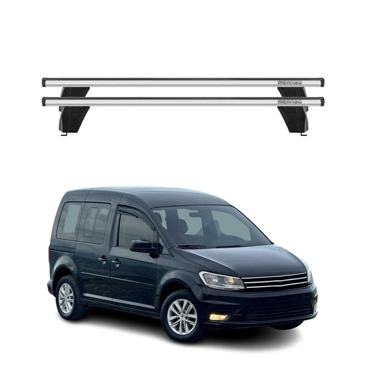 Menabo Dachträger Grundtäger für VW Caddy life 2015-2020 75kg Alu Silber 2 tlg