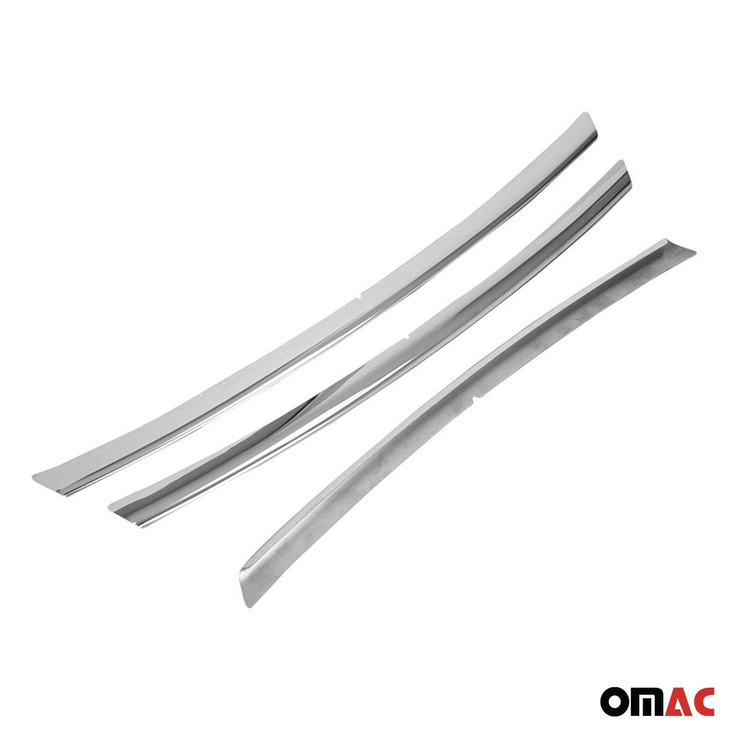 Benzi decorative grilă auto pentru Hyundai i30 2012-2017, oțel inoxidabil, argintiu, set 3 piese