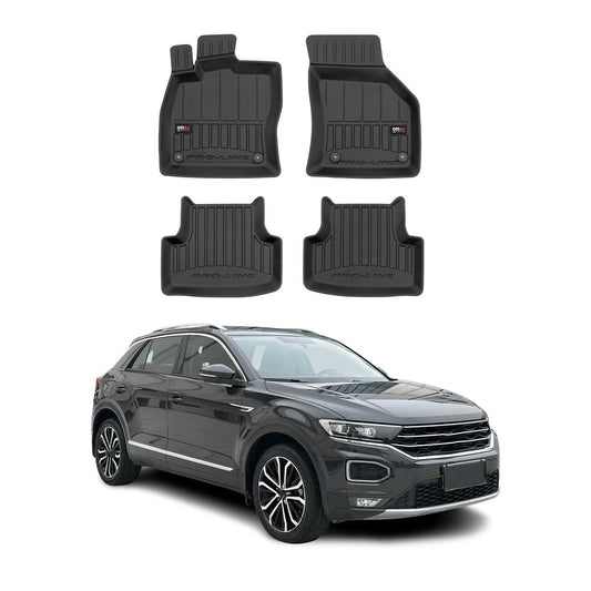 2018-2025 VW T-Roc Fußmatten TPE Schwarz 4 tlg