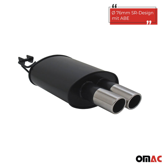 Novus Sportauspuff für BMW E39 2x76mm SR-Design Endschalldämpfer mit ABE